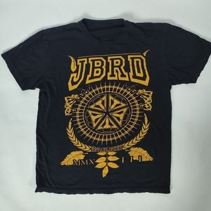 JBRD black & yellow T Shirt logo size M